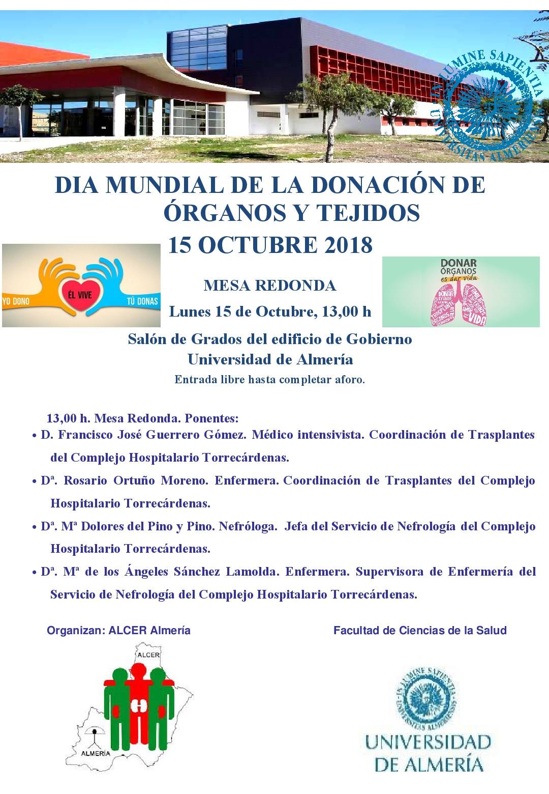 Cartel día mundial de la donación de órganos y tejidos